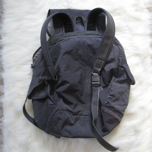 Kipling Cloth Backpack Purple Blue Grey Color Adjustable Straps Zip Up Closure - Picture 2 of 10